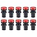 uxcell 10Pcs Red Indicator Light AC/DC 110V, 22mm Panel Mount, for Electrical Control Panel, HVAC, DIY Projects