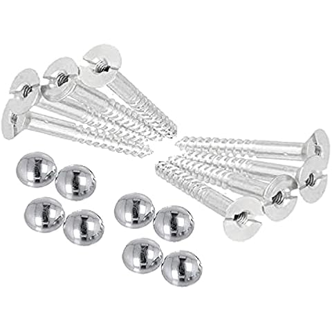 Polished Chrome Mirror Screw Fitting Set Cover