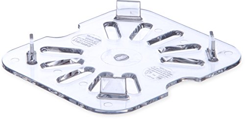 Carlisle FoodService Products Storplus Food Pan Drain Shelf Drain Tray for Kitchens, Restaurants, and Hotels, Polycarbonate, 1/6 Size, Clear