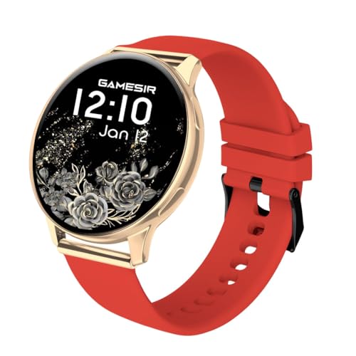 Image of GameSir Active 5 Smart Watch AMOLED Display 1.3 inch Screen, 360 * 360 Resolution, IP68 Waterproof with Multiple Watch Faces Bluetooth Calling Round Dial Smartwatch for Men & Women (Red)