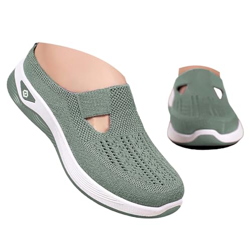 Scarpe Ortopediche Donna Senza Lacci con Supporto per Arco Ciabatte Donna Ortopediche Slip on Antiscivolo Traspiranti Comode Scarpe da Casa in Mesh Punta Chiusa Estive Morbida Sneakers