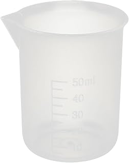 Aexit 50mL School Bottles & Jars Laboratory Transparent Plastic Liquid Container Measuring Dispensing Bottles Cup Beaker