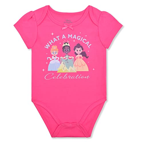 Disney Girls 3 Pack Bodysuits for Newborn and Infant3