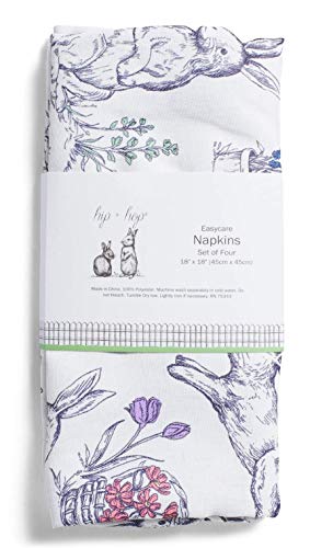 Hip & Hop Springtime Bunny, Servilletas de Tela Pack 4 miniatura 1