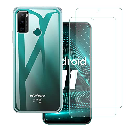 KZIOACSH Coque pour Ulefone Note 10 + 2 Pièces Protection écran,Mince résistant,Souple Flexible TPU Case,Transparent Cover