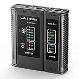 kabeltrommel camping 🌟【Automatischer Betrieb Tester Leitungstester】 - Netzwerk kabeltester arbeitet automatisch, wenn das Kabel eingesteckt wird, die LEDs zeigen den Status an und alle Fehler wie Kurzschlüsse, Unterbrechungen, Querverdrahtungen usw. können schnell und einfach gefunden werden.