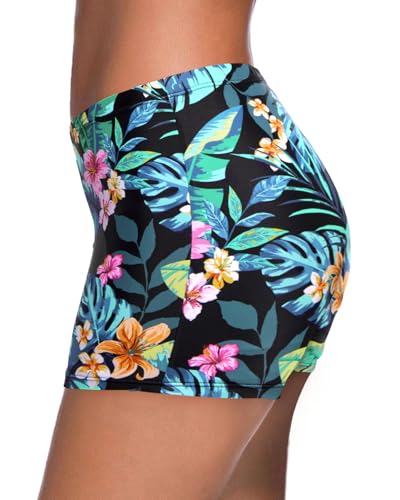 Image of Yonique Womens Swim Shorts Solid Tankini Bottoms Swimsuit Bottoms(Available in Plus)