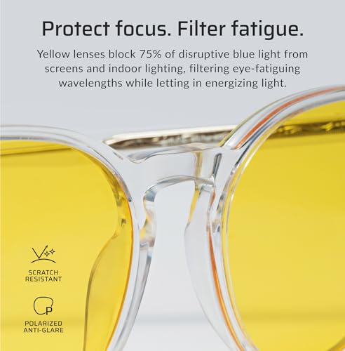 Image of TrueDark by Dave Asprey | Daylights Yellow Lenses Block 75% of Blue Light for Heavy Daytime Screen Use