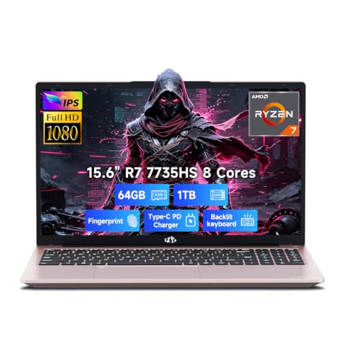 Image of NIMO 15.6 inch AI-Light-Gaming-Laptop AMD Ryzen 7 7735HS 64GB DDR5 1TB SSD