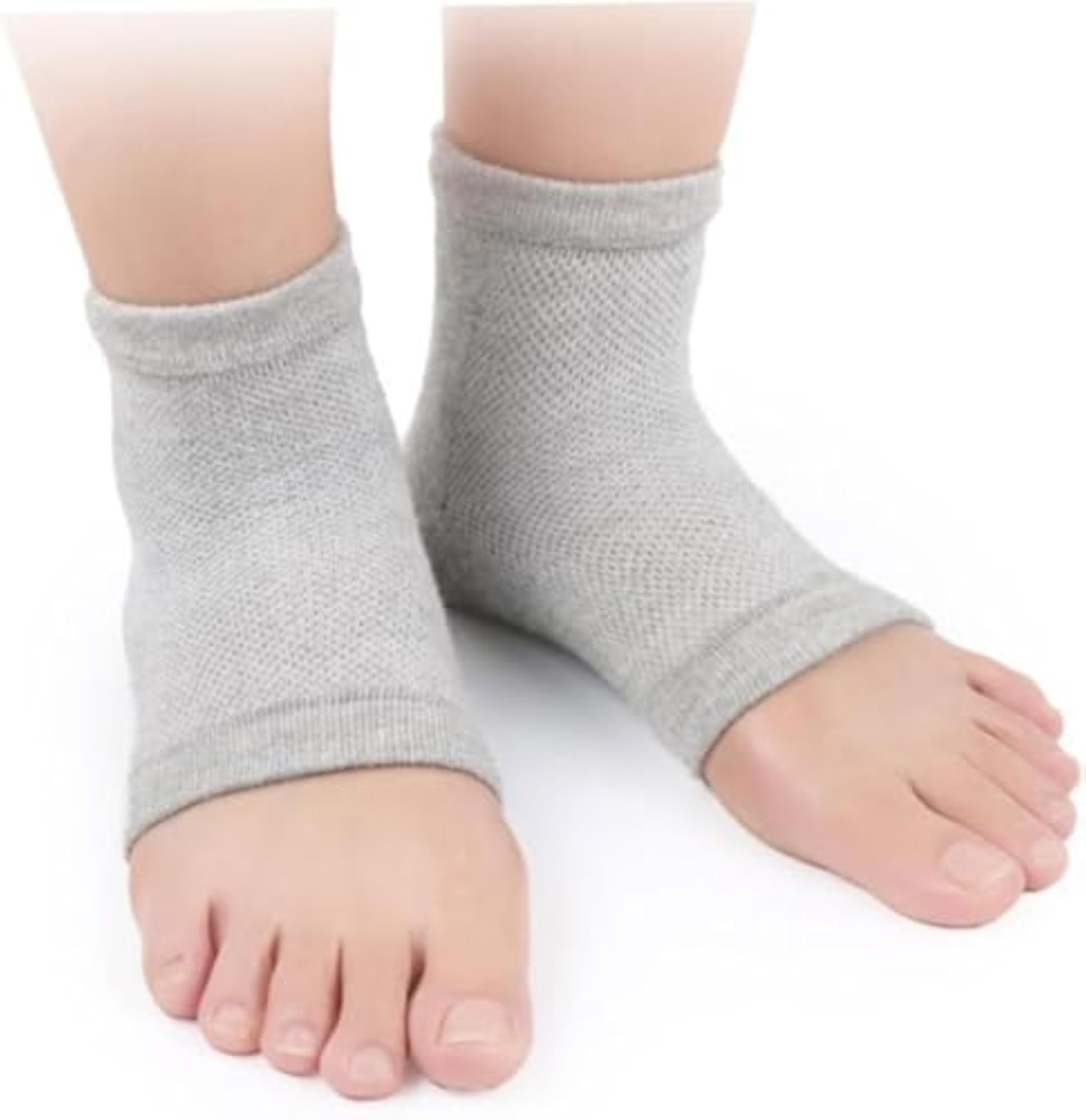 Silicone Gel Heel Socks for Cracked Heel Care, Grey