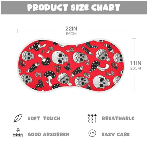 Skulls Mushrooms Diverse Red Burp Cloths for Babies Burp Rag Cotton Spit Up Rag for Babies Newborn4