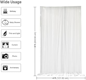 Party Propz Diwali Decoration Items For Home Decor, White Net Backdrop for Po...