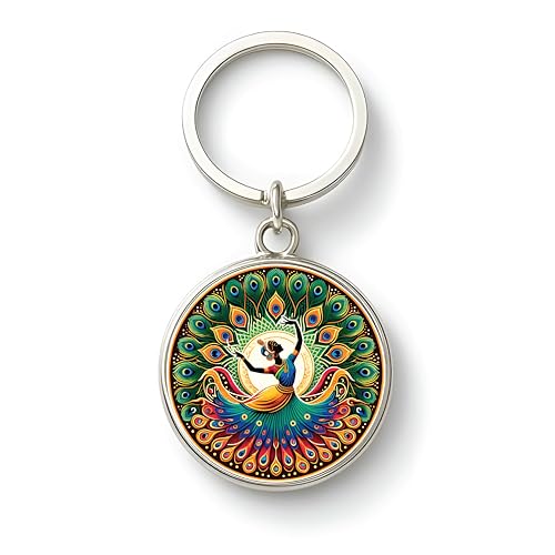 Image of MG | Protective Evil Eye /Spiritual Symbols /Om /Motivational Keychains | Double-Sided Metal Key Ring | Good Luck and devine Charm for Car, Bike, Home & Office