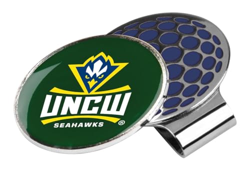 LinksWalker UNC Wilmington Seahawks Golf Ball Marker with Magnetic Hat Clip Holder