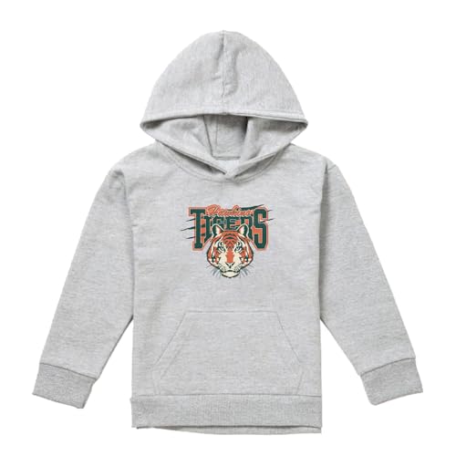 Stranger Things Hawkins Tigers Scratch Youth Kids Boy/Girls Pull-Over Hoodie, Athletic Heather, 7-8