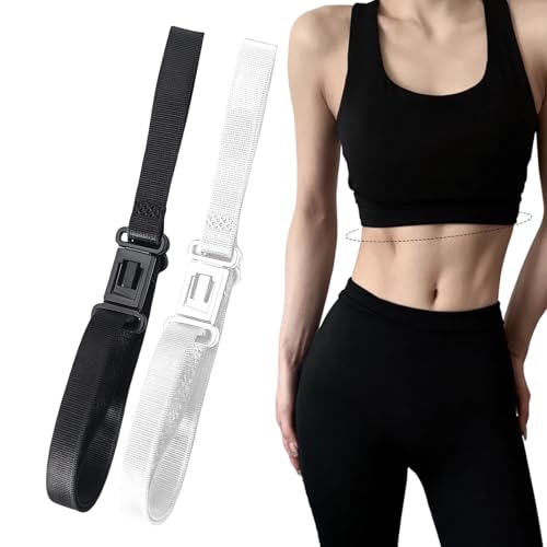 Diffaxy 2 Stück Verstellbares Crop Tuck Band für Hemden, elastischer Crop-Top-Gürtel, für jeden Look, passend für die meisten Frauen