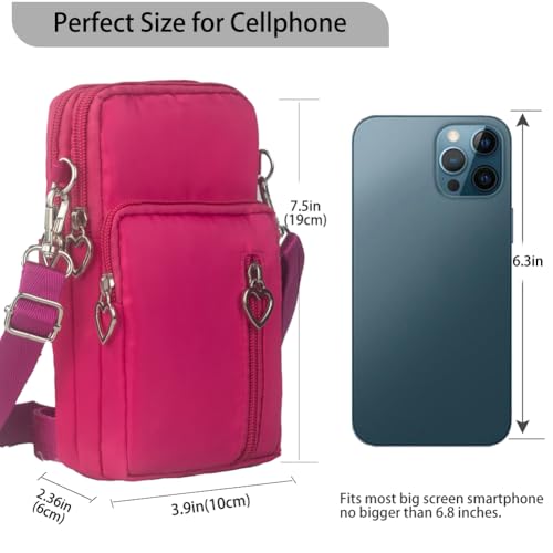 Image of JANKS Small Crossbody Bag for Women - Mini Phone Purses with Crossbody Strap and Wallet - Nylon Arm Bag