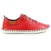 Lunar St Ives Leather Plimsoll 5 UK Red #1