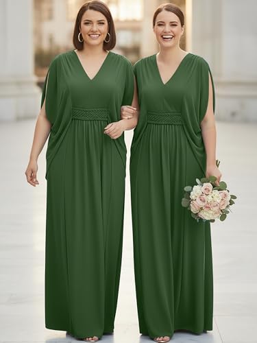 Image of KOH KOH Womens Long V-Neck Grecian Goddess Wedding Guest Maxi Dress Gown