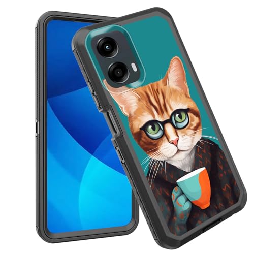 Coque Moto G 5G 2024 antichoc 3 couches contre les chutes quotidiennes motif chat