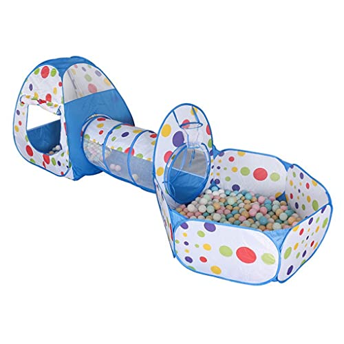 WIUSOODE 3 em 1 tendas para crianças de aço inoxidável playground pátio bola portátil piscina túnel