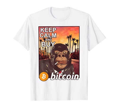 Clásico Retro Bitcoin Meme - Mantener la calma y comprar Bitcoin Camiseta