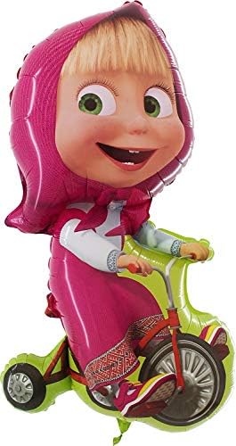 Toyland® 99cm (39") Masha Biking Foil Balloon - Children's Party Decoration
