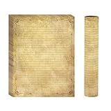 Goefun Papel rayado vintage de doble cara de 8.5 x 11 pulgadas, papel pergamino para escribir con líneas, papelería envejecida para escribir cartas, diario, certificados, álbumes de recortes