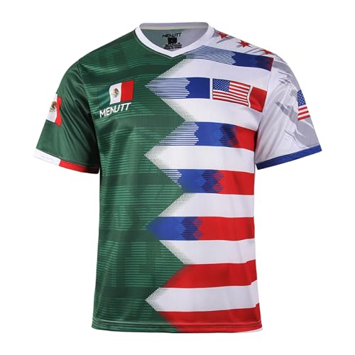 Keebik Soccer Jersey for Men Short Sleeve Training Shirt Breathable Sport Casual T Shirt for Soccer Fans GuatemalaMexico