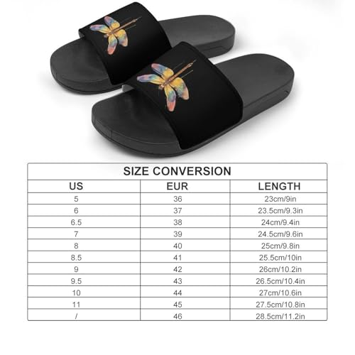Dragonfly Watercolor Non Slip Slides Sandals for Women Men Quick Drying Shower Shoes for Bathroom Pool Beach2