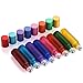 Elfenstall 8Pcs 10ml 1/3oz High-grade Colorful Frosted Roll on Bottles Thick Glass Massage Roller Bottles Tube Vials Containers for Essential Oils Aromatherapy Perfumes Lip Balms 1pc 3ml Dropper