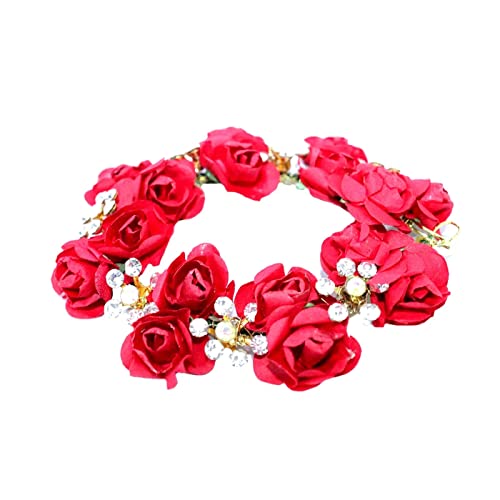 Image of Majik Bun Decoration Hair Gajra For Women And Girls Wedding, Party Hair Decoration Hair Accessories (Red)