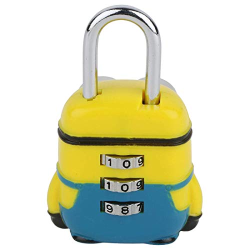 Steel-Minion-Blue-Yellow-Password-Luggage-Lock-Resettable-Combination-Number-Code-Pad