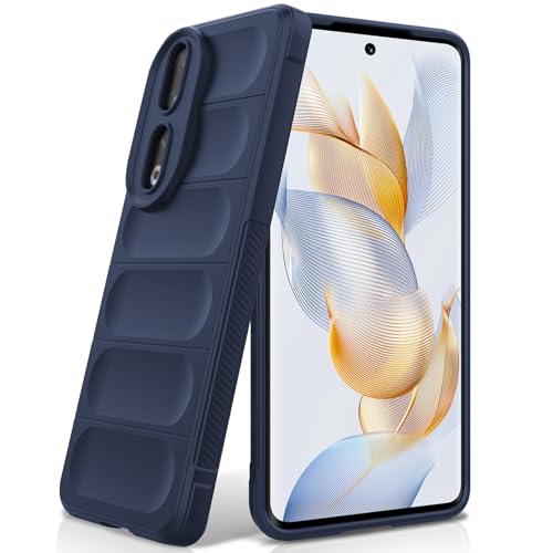 BonYonka Silicone Case Compatible with Honor 90 Anti-Scratch Microfiber Lining Shockproof Case with Camera Protection Blue