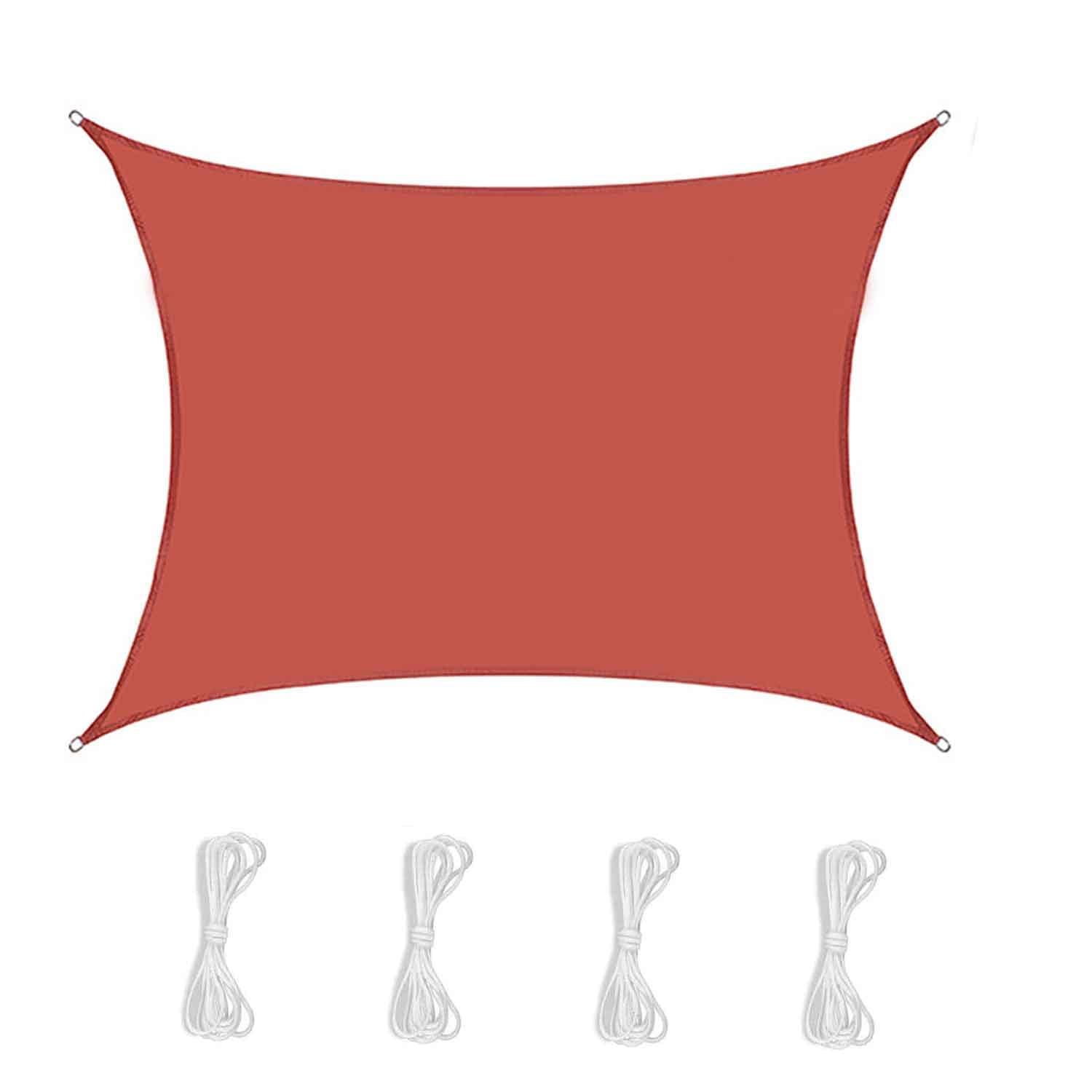 Voile d'ombrage rectangulaire 6x6m grand format pour aménager un jardin ou un patio
