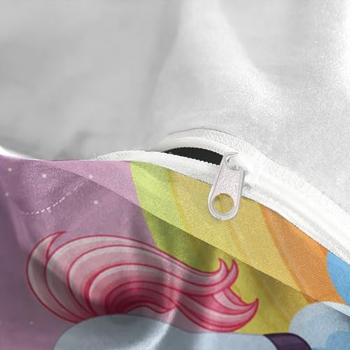 Linge de lit licorne infroissable 140x200 anti-acarien pour un couchage d'enfant sain - 8