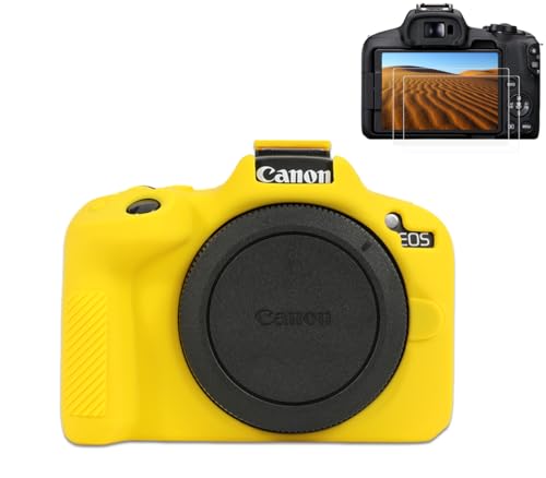 Funda de silicona para cámara Canon EOS R50, color amarillo miniatura 1