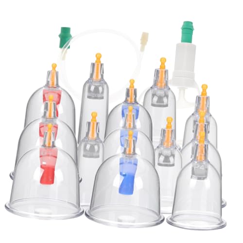 Tazas de ventosa para cupping, herramientas duraderas de masaje por succión para uso en casa, deporte y relajación, juego miniatura 1