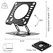 Uncaged Ergonomics Swivel Laptop Stand for Desk, Adjustable Computer iPad Stand for Desk w/ 360 Rotation, Portable Laptop Holder for Home Office Ergonomic Supplies (Black)