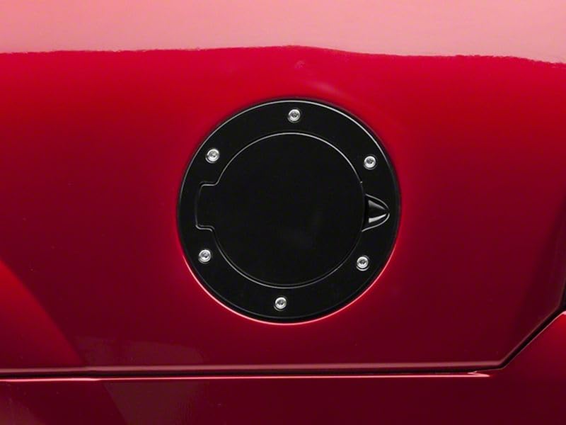 Bullitt Style Fuel Door in Gloss Black | Durable Aluminum Modern Styling Upgrade with Magnetic Closure | Compatible with 1994–2004 Ford Mustang GT V6 Cobra Bullitt