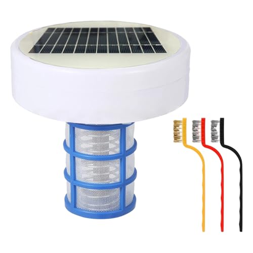 DAGLLGEW Solar Pool Ionizer, Pool Ionizer with Brushes, Ideal for Reducing Chlorine, Purifying Water for Inground
