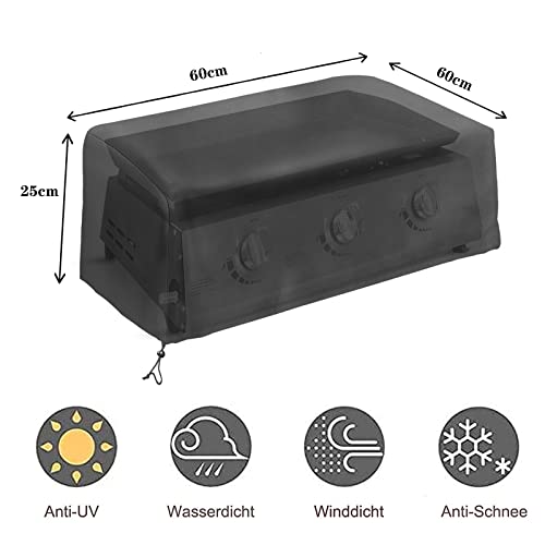 Schleuder Protective Grill Cover, Protective Cover for Plancha Electric Barbecue,Waterproof and UV Protection,600D Oxford cloth (60 * 60 * 25cm) - Image 2