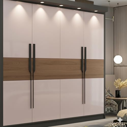Image of HILO Premium Aluminium Handle Kitchen Cabinet Matte Finish Sleek, Durable Rust-Resistant Pull Handle for Modern Kitchens & Interiors (1 Pair Left & Right 1 Set) (Black, 24 INCH)