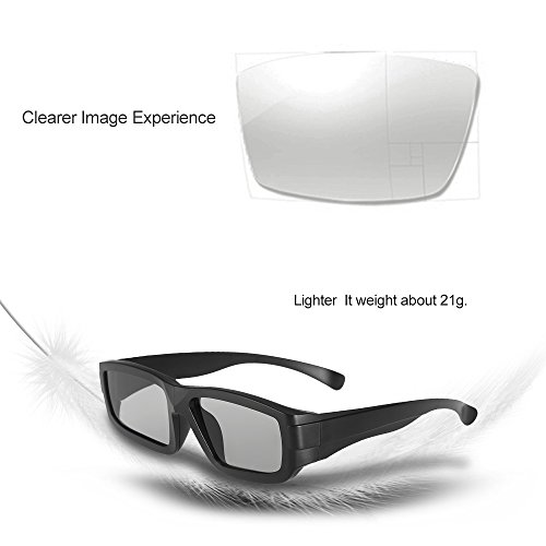 DECDEAL Óculos 3D passivos Lentes Polarizadas Circulares para TV Polarizada Real D 3D Cinemas