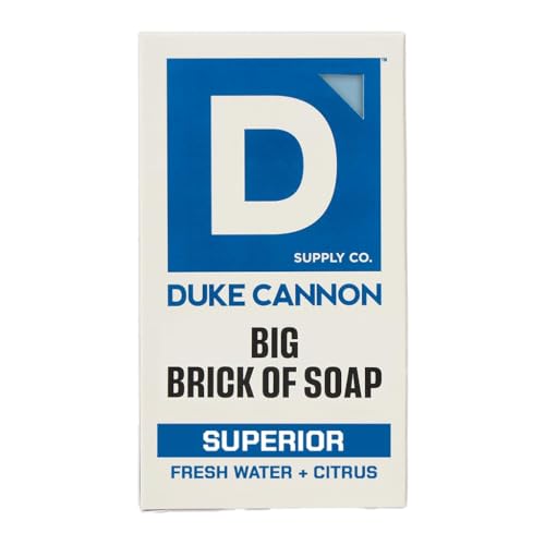 Duke Cannon Supply Co. Extra Large Bar Soap Bundle - Mens Bar Soap with Masculine Scents - Frsh Water + Citrus - All Skin Types - Big Brick of Soap - Superior 10 oz
