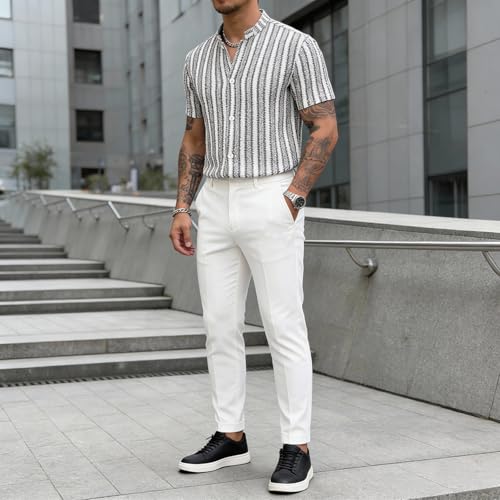 Image of Lymio Men Shirt || Striped Shirt for Man || Half Sleeve || Stylish Look (Packs Also Available) (Crazy-Half)