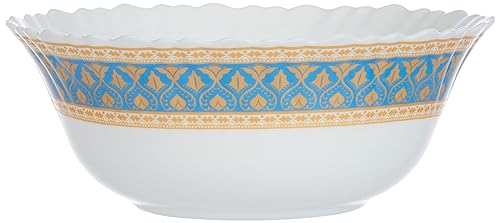 Image of Larah by Borosil Regal Fluted Series Opalware Dinner Set | 31 Pieces for Family of 6 | Microwave & Dishwasher Safe | Bone-Ash Free | Crockery Set for Dining & Gifting | Plates & Bowls | White