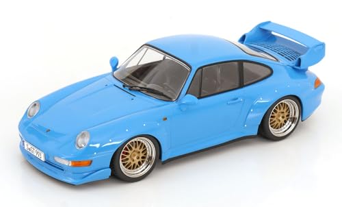 Porsche 911 (993) GT2 1996 Ruedas BBS Azul Claro 1:18