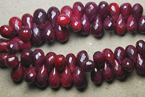 Rubis naturel en gouttes briolettes pour offrir un bijou chargé d'amour et d'éclat
