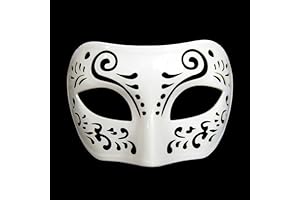 Dream Tale Men's Venetian Masquerade Mask for Pristine Enigmatic Appeal